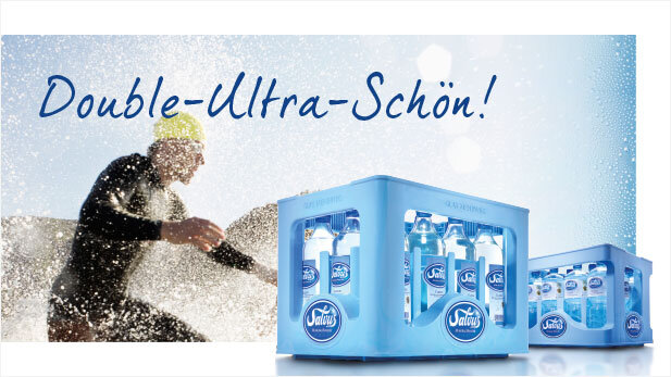 Werbeplakat für den Double-Ultra-Triathlon, der in Emsdetten stattfand.