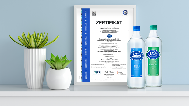 Darstellung des IFS-Zertifikats. Salvus ist IFS zertifiziert.