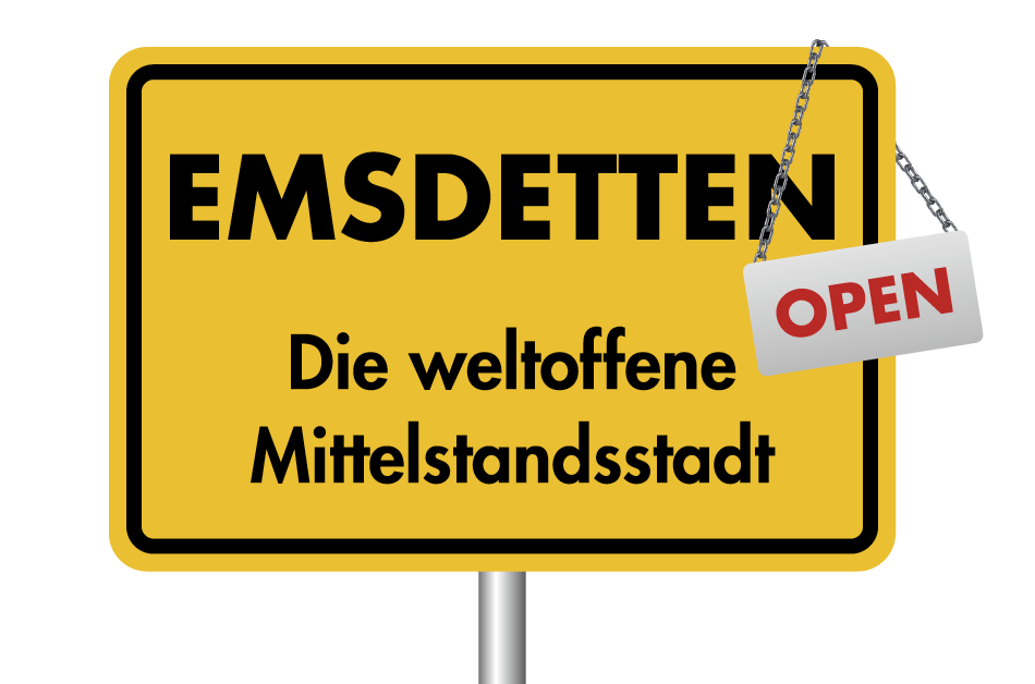 Darstellung des Logos zum Tag der offenen Wirtschaft der Stadt Emsdetten.